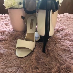 MICHAEL KORS two tone leather stilettos.